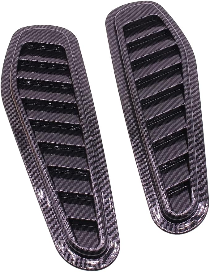 2Pcs Car Universal Decorative Air Flow Intake Hood Scoop Vent Bonnet Cover - Image 2