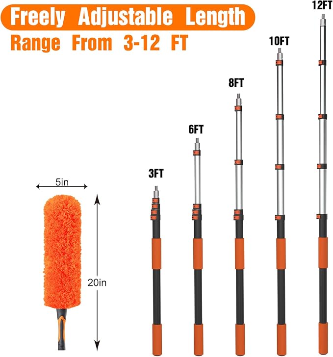 LAANPOLE 20FT High Reach Duster Cleaning Kit - Image 5