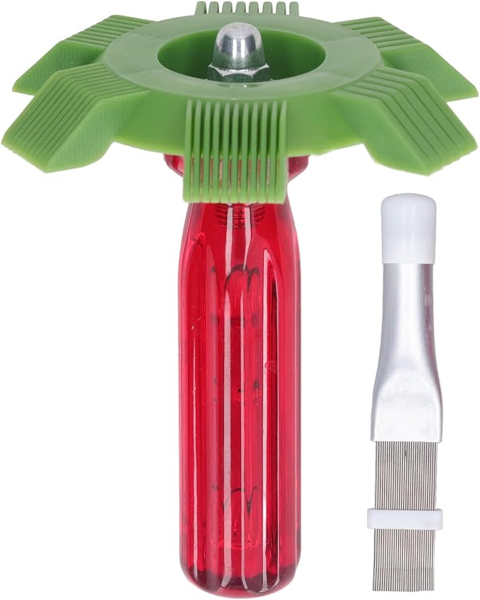 Conditioner Fin Comb Straightener Tool Kit | 2 Pcs Plastic & Stainless Steel by Unknown