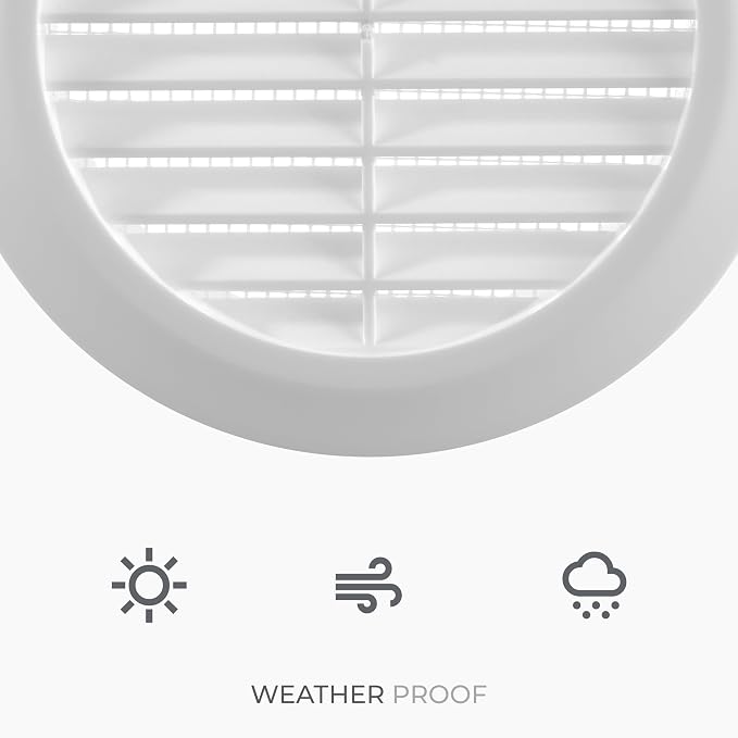 5pack ø4" Inch White Plastic Round Soffit Vent - Image 7