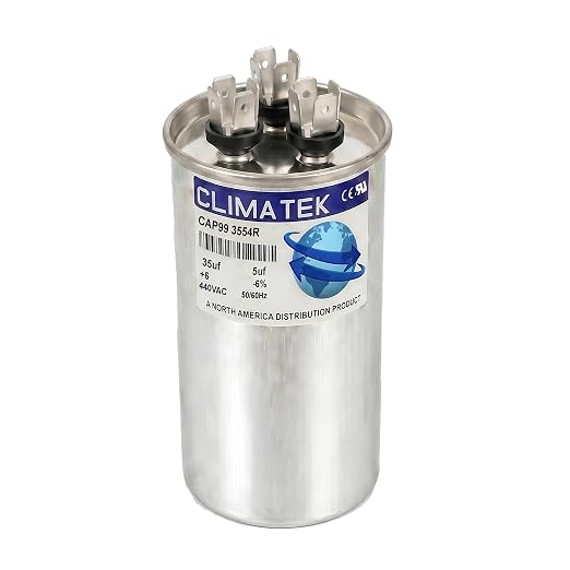 ClimaTek 35 + 5 MFD 370/440 Volt Dual Run Capacitor CAP99-3554R | 35/5 VAC | by ClimaTek