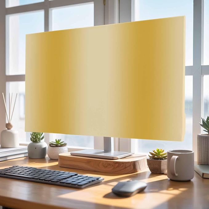 Ginger Yellow Color Gradient Indoor TV Cover, Elastic TV Screen Protector - Image 4