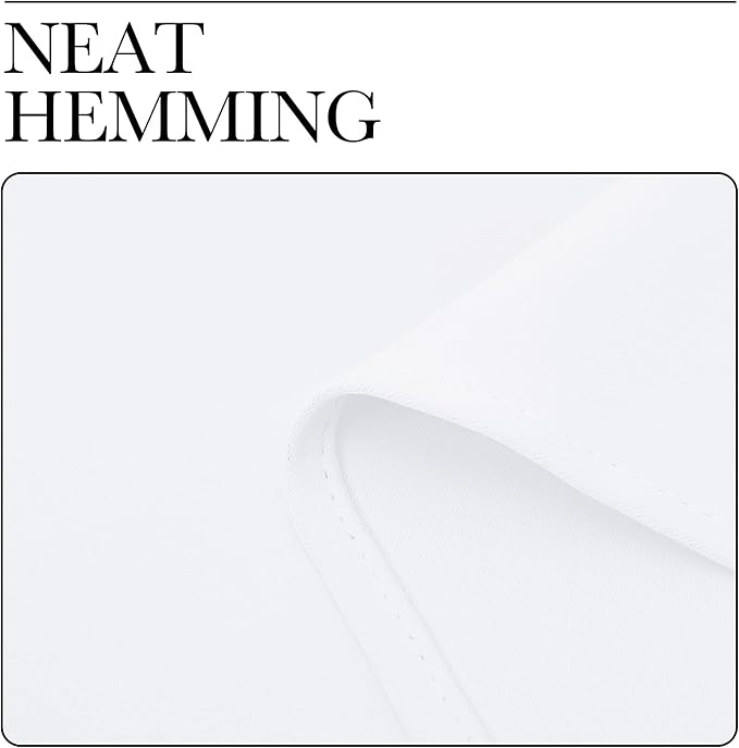 NICETOWN Window Curtains 86 inches Long - (Pure White) 55 by 86 inches, 1 Pair, 50% Light Blocking Grommet Drapes/Draperies for Living Room