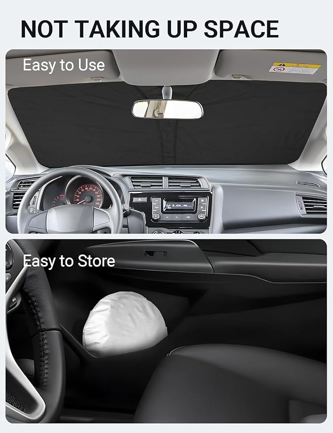 Proadsy 2026 Upgrade Front Windshield Sun Shade Foldable Sunshade Protector - Image 8