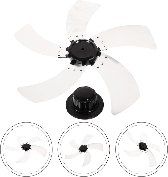 Ciieeo 16.9 Inch Electric Fan Blades Replacement 5 Leaves Metal Fan Blade - Image 3
