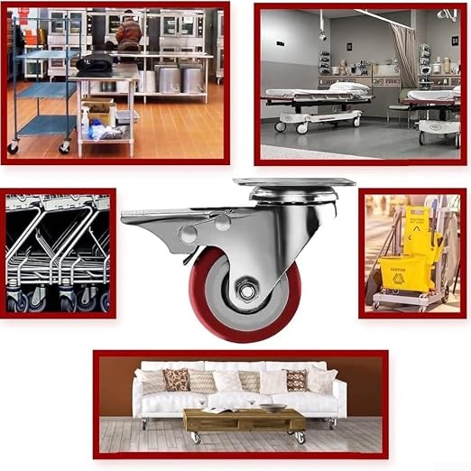 Set Of 4 Swivel Casters Polyurethane Wheels Workbenches, Tool Chests, And - Image 9