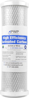 High Efficiency Activated Carbon Water Filter Cartridge 5 Micron Fits Standard by ProWaterParts