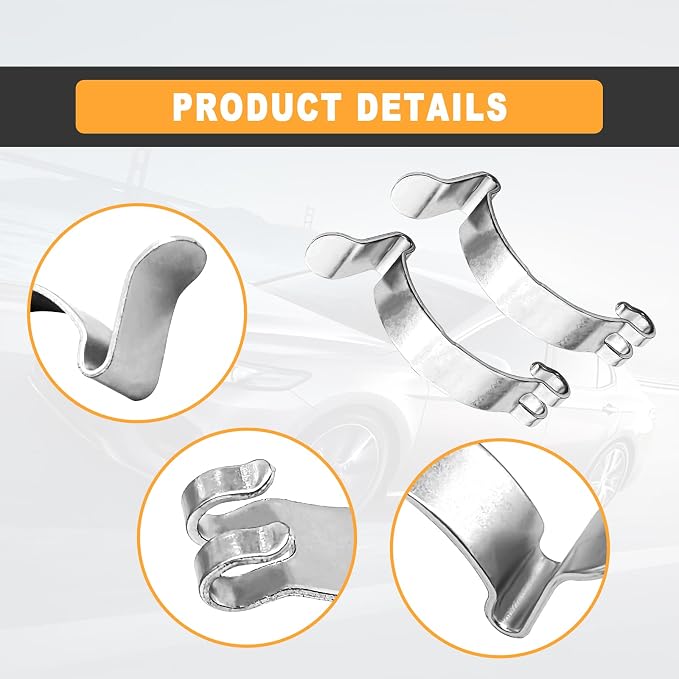 4pcs Silver Metal Air Filter Clips, Steel Air Cleaner Cover Clip, Air Filter - Image 3