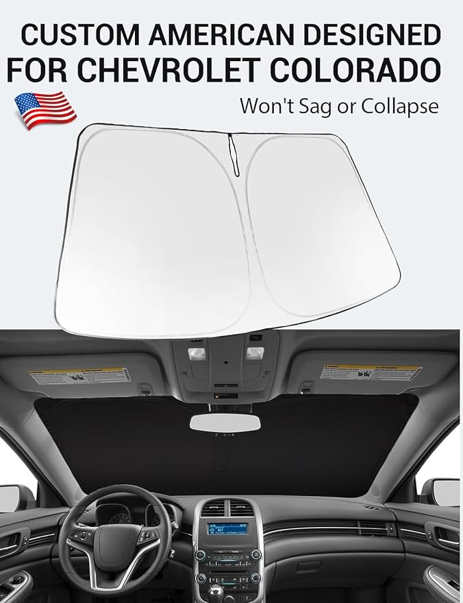 Proadsy 2026 Upgrade Windshield Sun Shade Custom Fit 2013-2015 Malibu Foldable - Image 2