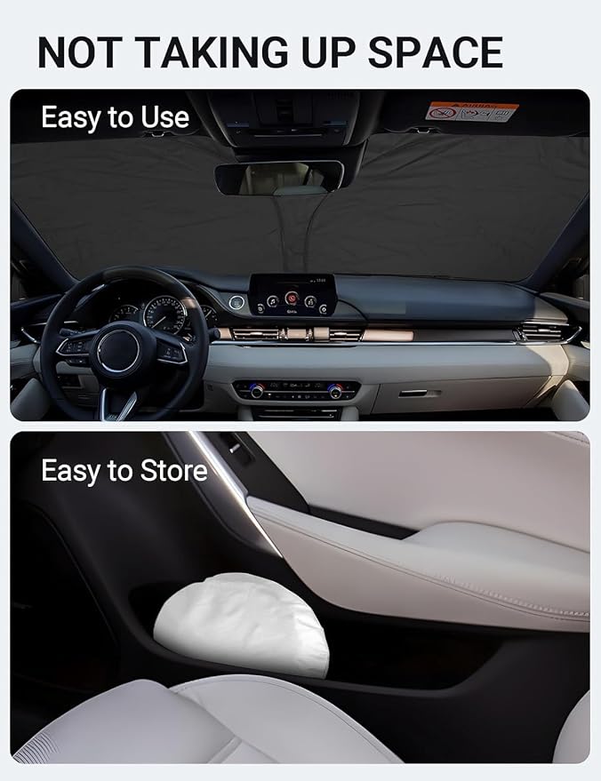 Proadsy 2026 Upgrade Front Windshield Sun Shade Foldable Sunshade Protector - Image 9