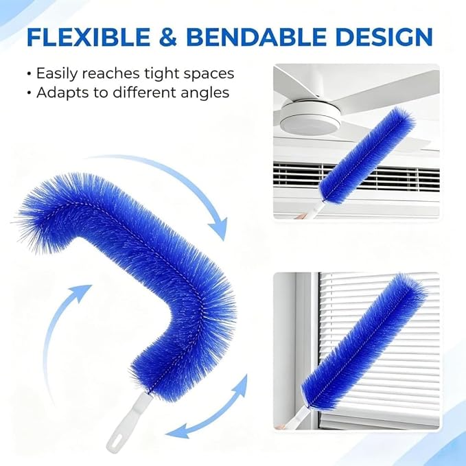 Fan Cleaning Brush, Bendable Microfiber Head, Reusable Dust Remover, Ldeal - Image 2