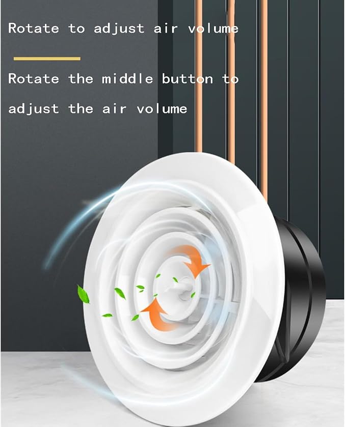 ABS Round Fresh Air Outlet, High-Efficiency Fresh Air System Accessories - Image 4