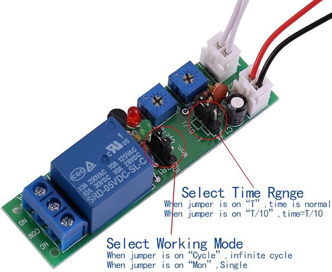 1pc DC 12V/24V Adjustable Cycle Times Switch Module Delay On/Off Timer Delay - Image 3