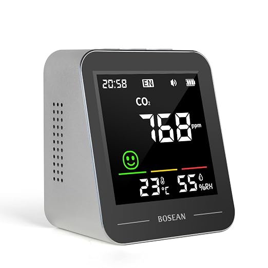 Air Quality Monitor Indoor, Portable CO2 Monitor Air Quality Tester by MOESAPU