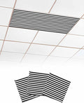 3 Pack Black and White Stripes Fluorescent Light Covers by Unknown