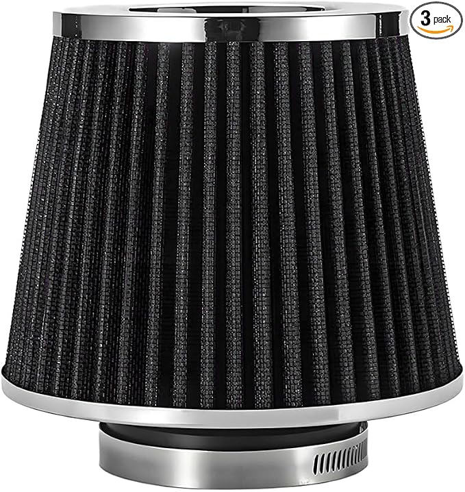 Clamp-On Car Air Intake Filter, 3 In/3.5 In/4 In Three Different Size High-Flow by Unknown
