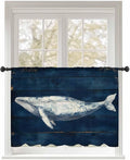Sheer Curtains 45 Inch Length, Summer Whale Semi Sheer Curtains Light Filtering by Unknown