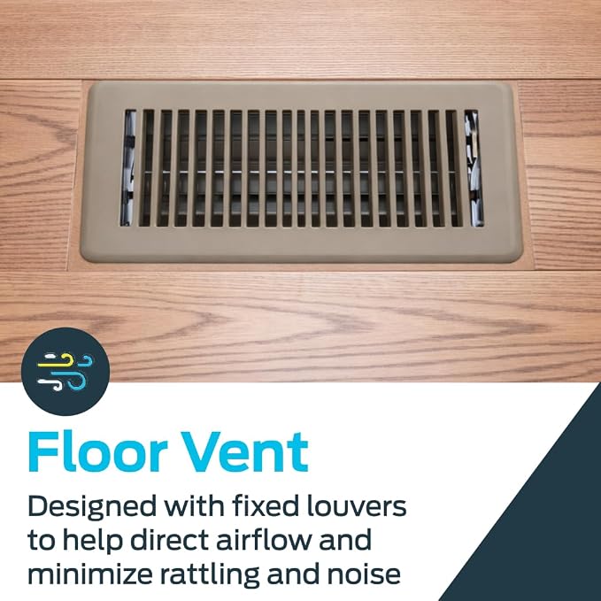 EZ-FLO 4 x 8 Inch Floor Register Vent Cover, One-Way Ventilation Register - Image 4