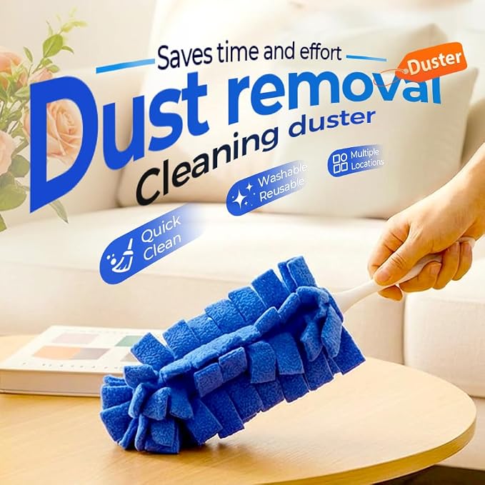 360° Electrostatic Duster Refills, 2026 New Washable & Reusable Microfiber Pads - Image 2