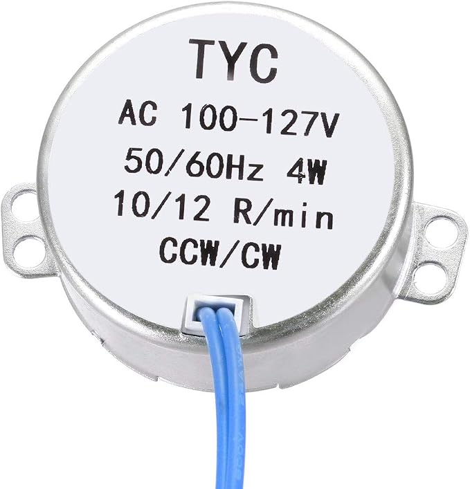 uxcell Synchronous Motor AC 100-127V 10-12RMP 50-60Hz 4W Double Flat Shaft - Image 2