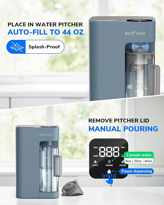 Ecoviva Mate 3 Countertop Reverse Osmosis Water Filter, 8-Stage RO Water - Image 3