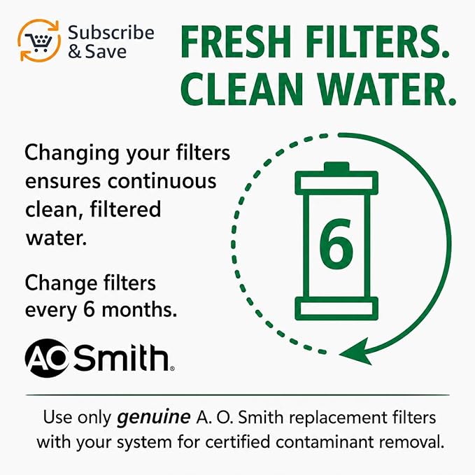 AO Smith 4.5"x10" 25 Micron Sediment Water Filter Replacement Cartridge - Image 7