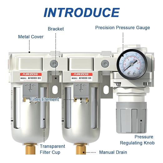 AIRZOE 1/2" NPT Air Dryer for Compressor-Air Compressor Water Separator - Image 3