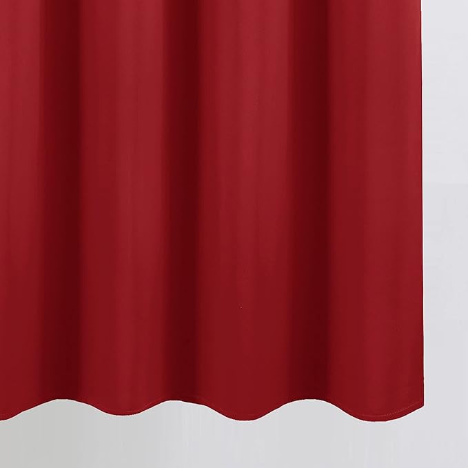 LEMOMO Blackout Curtains 66 x 84 inch/Bright Red Curtains Set of 2 Panels/Thermal Insulated Room Darkening Bedroom Curtains