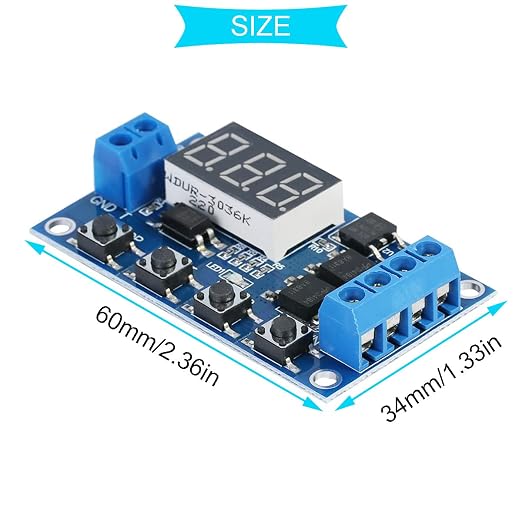 2 pcs DC 5V-36V Relay Module Digital LED Relay Board Trigger Cycle Switch Delay - Image 4