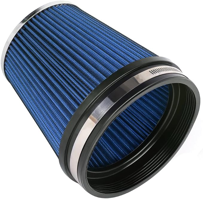 6" 152 mm High Flow Inlet Air Filter, Air Intake Cone Filter Replacement by MUGERACING