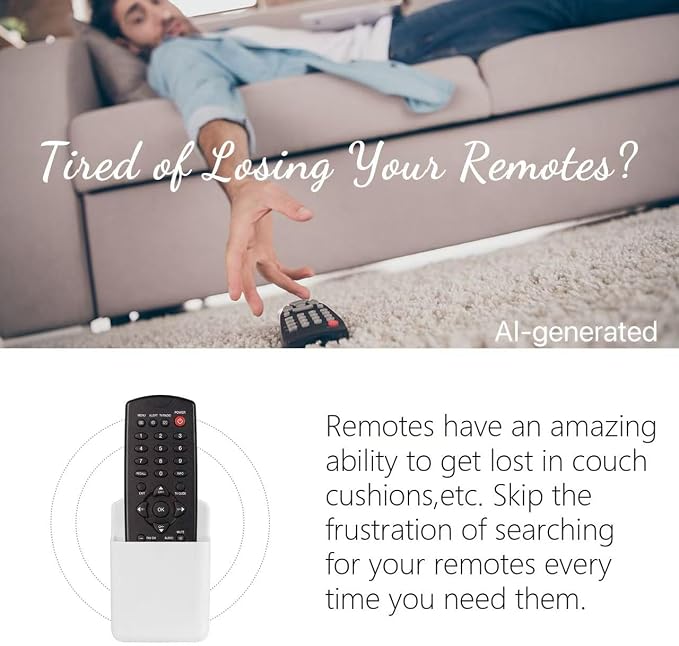 4 Pcs Remote Control Holde Wall Mount, TV Controller Holder, Self Adhesive - Image 5