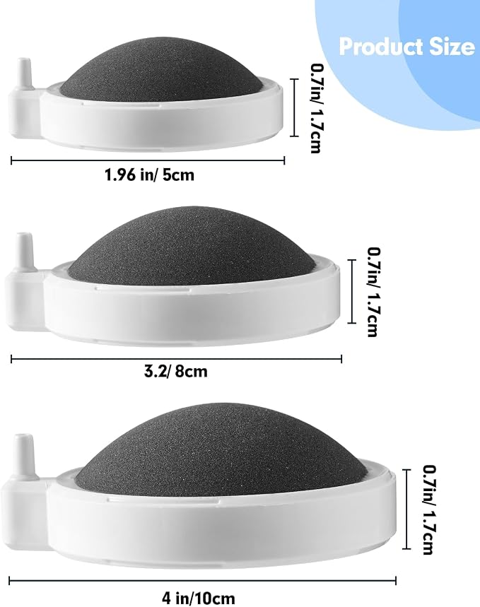 Air Stone for Aquarium Fish Tank Bubbler, 3.2 Inch Nano Air Bubble Stone - Image 7