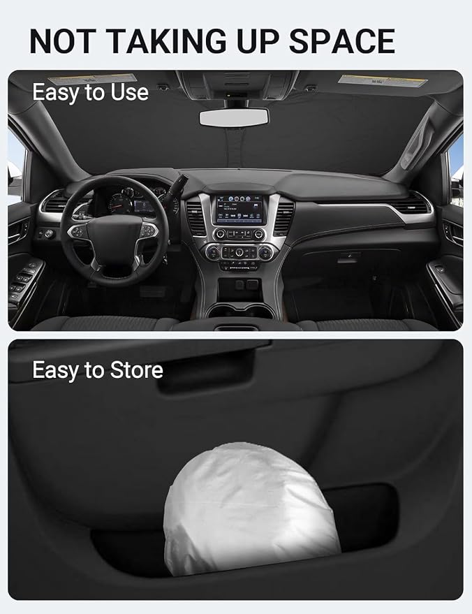 Proadsy 2026 Upgrade Front Windshield Sun Shade Foldable Sunshade Protector - Image 8
