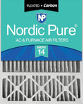 Nordic Pure 20x25x5 Pleated MERV 14 Plus Carbon Air Filters 1 Pack | Actual by NordicPure