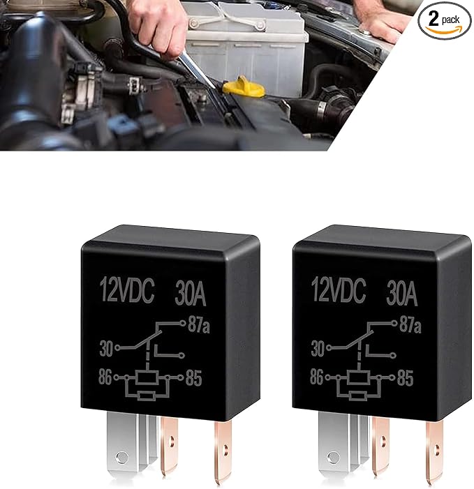 4 PCS 5 Pin Relay, DC 12 V 30 A Multi-Purpose Oil Pump Air Conditioning Fan by Unknown