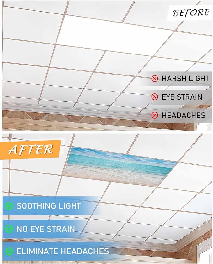 Ocean 1 Pcs Fluorescent Light Covers, 4 x 2 Ft - Image 6
