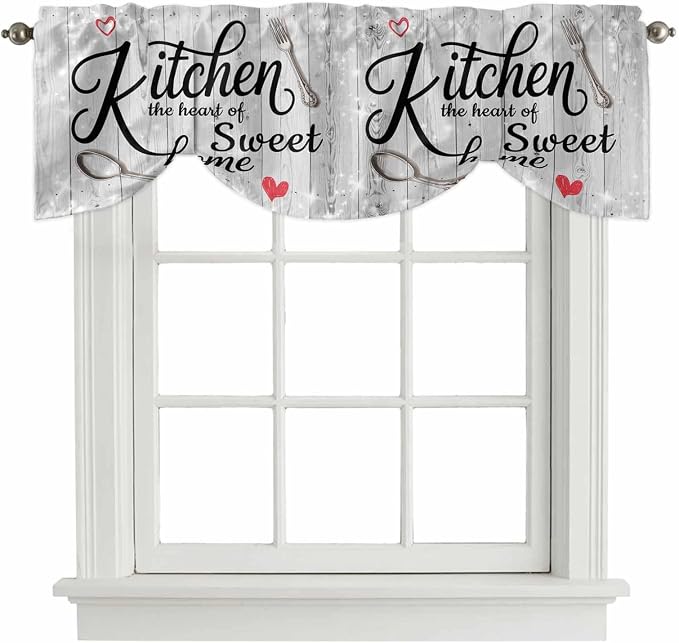 Kitchen Knife Fork Tie Up Valance Curtains by Unknown