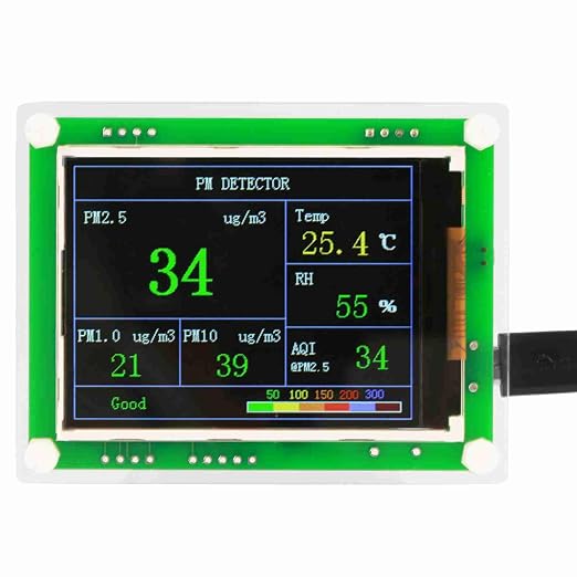 Portable Air Quality Monitor Indoor, 2.8in PM1.0, PM10.0 Air Quality Tester - Image 7