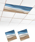 Yukro 2 Pack Blue Ombre Fluorescent Light Covers Blue Brown White Gradient by Unknown