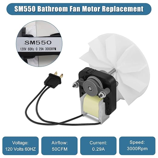 SM550 Bathroom Vent Fan Motor Replacement Kit - Image 5