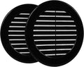 2-Pack 4" Round Air Vent Cover – Black Plastic Soffit Air Vent Deflector by HVACOV