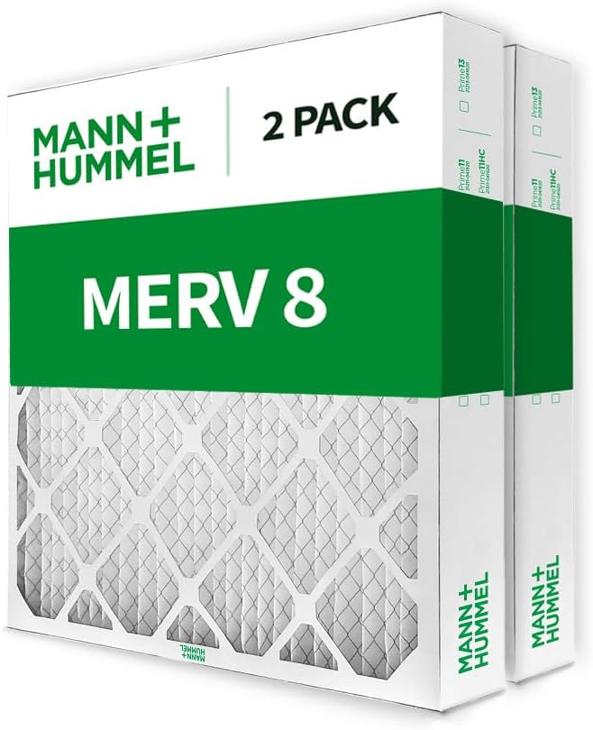 Mann+Hummel 20x24x4 MERV 8 Pleated HVAC AC Furnace Air Filters. 2 Pack. - Image 3