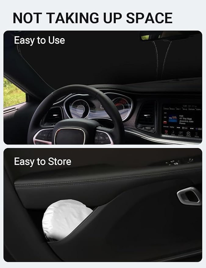 Proadsy 2026 Upgrade Front Windshield Sun Shade Foldable Sunshade Protector - Image 9