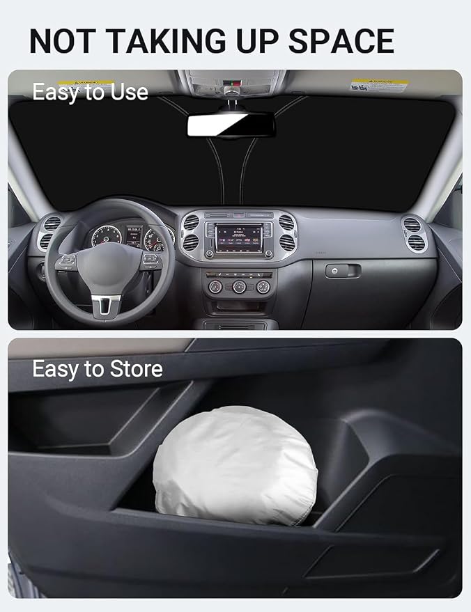 Proadsy 2026 Upgrade Front Windshield Sun Shade Foldable Sunshade Protector - Image 9