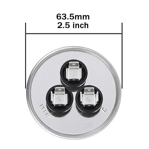 VEXUNGA 60/5uF AC Capacitor 60 5 uF MFD 370/440/450 VAC CBB65B Dual Run Start - Image 3
