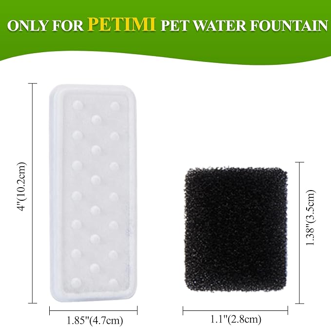 PETIMI Accessories Set for Pet Water Fountain- 6 pcs Packed Filters and 6 pcs - Image 6