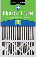 Nordic Pure 16x25x5 Pleated MERV 13 Plus Carbon Air Filter 1 Pack | Actual by NordicPure