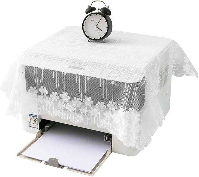 Vintage Floral Lace Dust Cover for Printer Antistatic Printer Dust Cover by Unknown