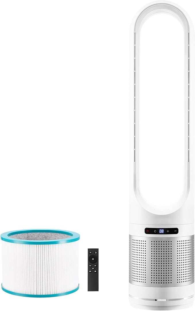 VEVOR Tower Fan Bladeless, 15.4ft/s Velocity Floor Fan by VEVOR