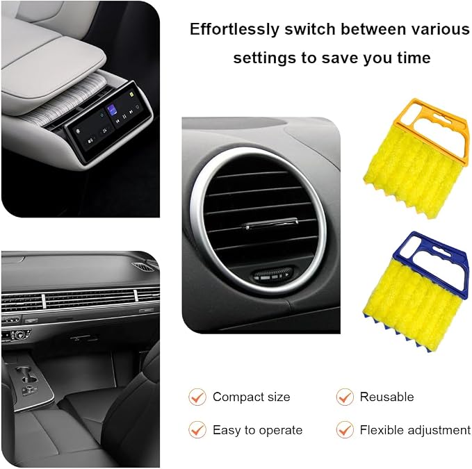 Sun Walker 2 PCS Blind Cleaner Duster Tool, 7-Finger Auto Dusting Cleaner Brush - Image 6